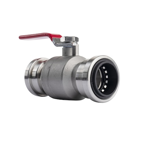 Quickfitting 1-1/4in Push-to-Connect x 1-1/4in Push-to-Connect Stainless Steel Full Port Ball Valve SS952R